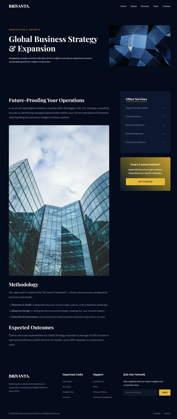 Modern Business Template - Services-Detail