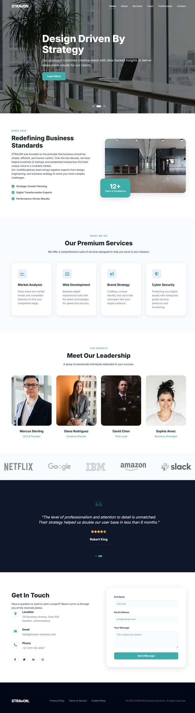 Modern Business Template - Home