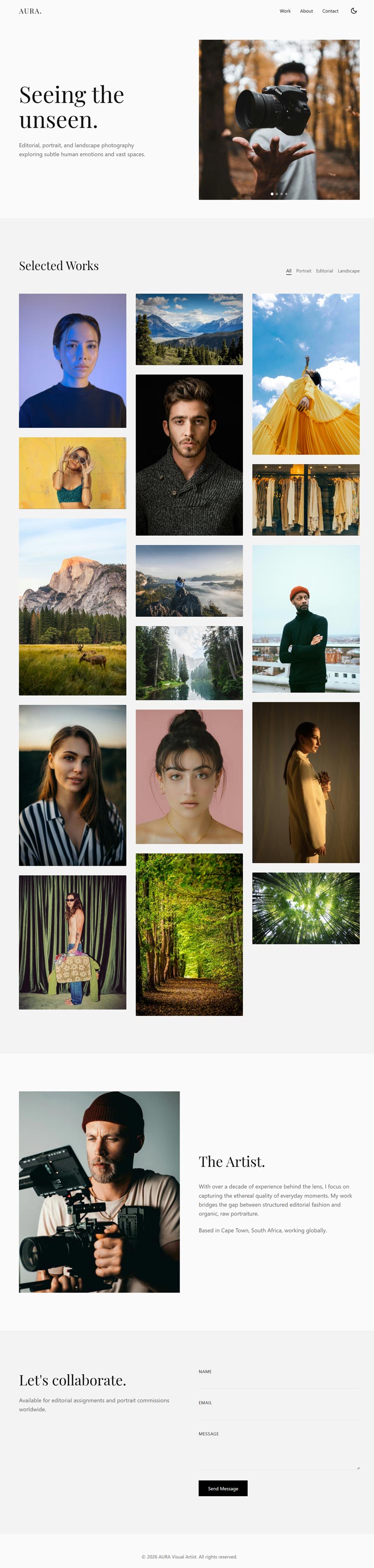 Creative Portfolio Template - Light Theme